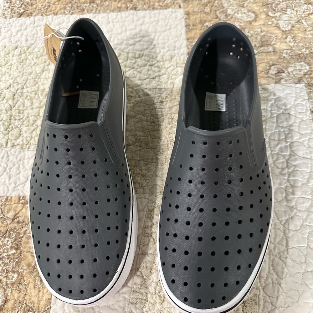 Native Men's Charcoal Slip-On Loafers